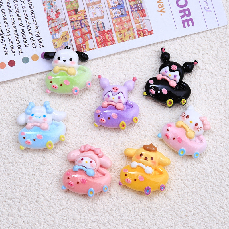 Sanrio Driving Piggy Car Charms