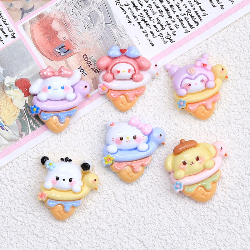 Sanrio Eating Icecream Charms