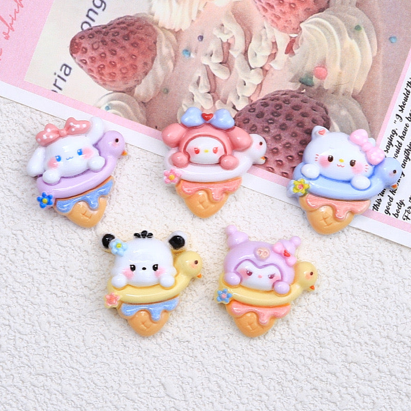 Sanrio Eating Icecream Charms