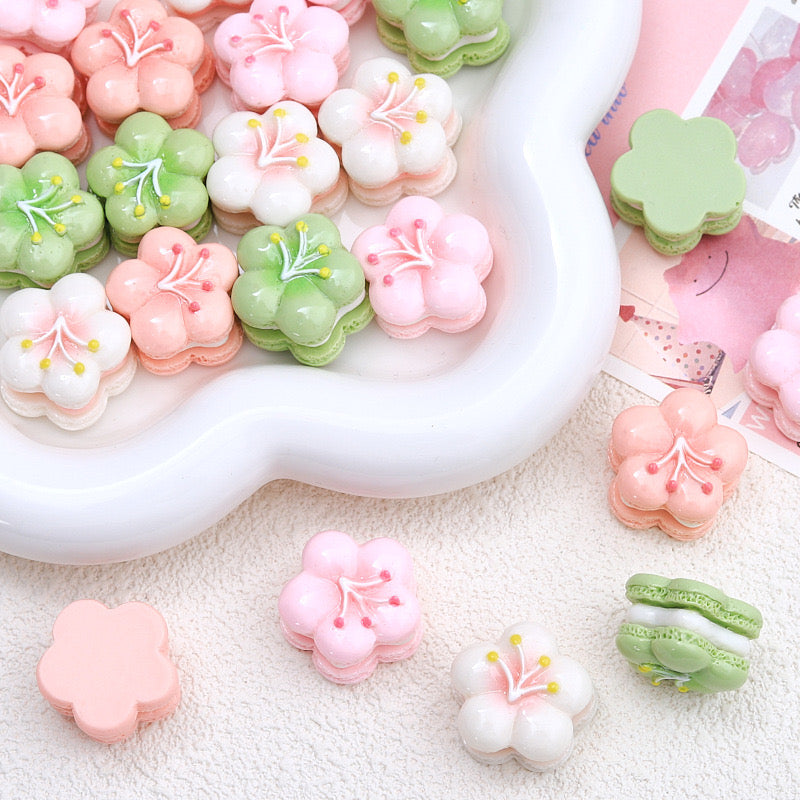 Sakura Macaron Flower Charms