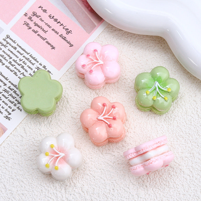 Sakura Macaron Flower Charms