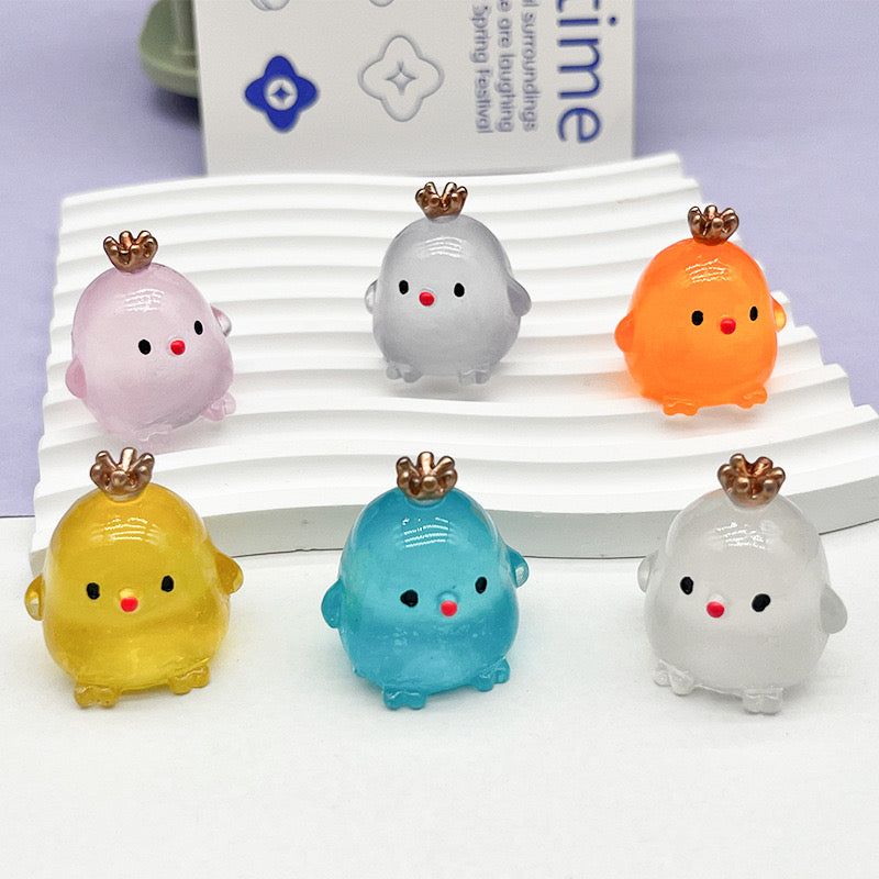 Luminous Chick King Charms