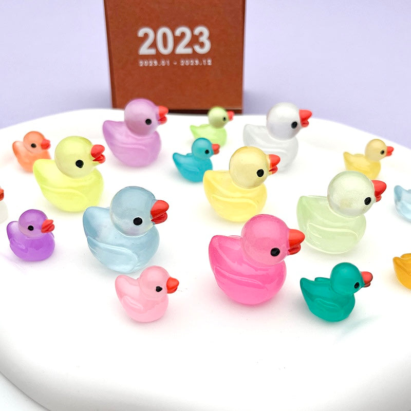 Luminous Transparent Duck Charms