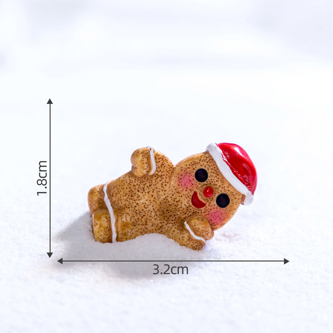 Micro Landscape Christmas Gingerbread Man DIY Ornament Accessories Mini Knickknacks