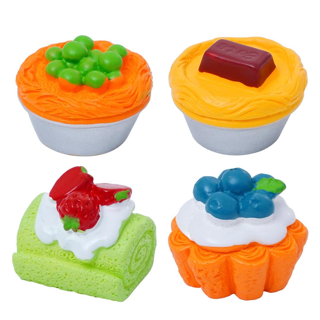 Simulation Fruit Cake Dessert Miniature Food Game DIY Accessories Mini Resin Small Ornament