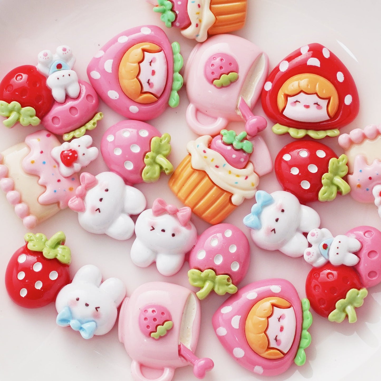 10 PCS Cartoon Resin Charms for DIY Crafts