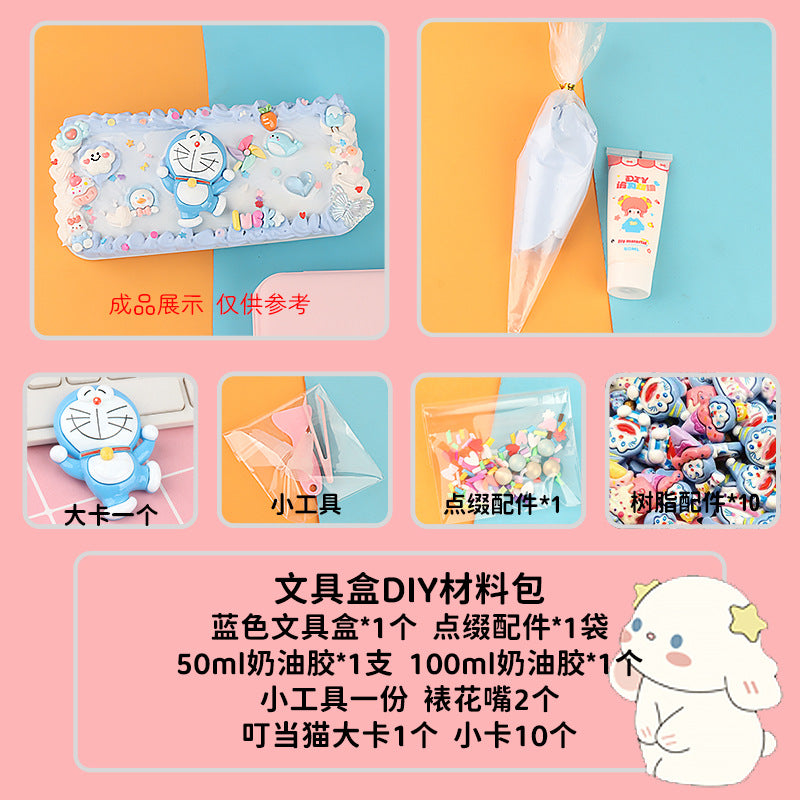 [DIY Handmade Bag Material Pack] Cream Glue Hairpin Resin Accessories Set