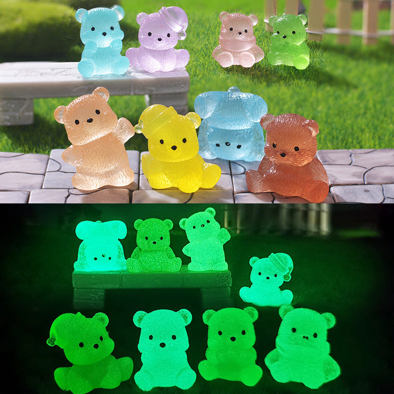 20pcs/ Luminous Cartoon Charm Small Wine Bottle Ornaments Randomly Mixed Welfare