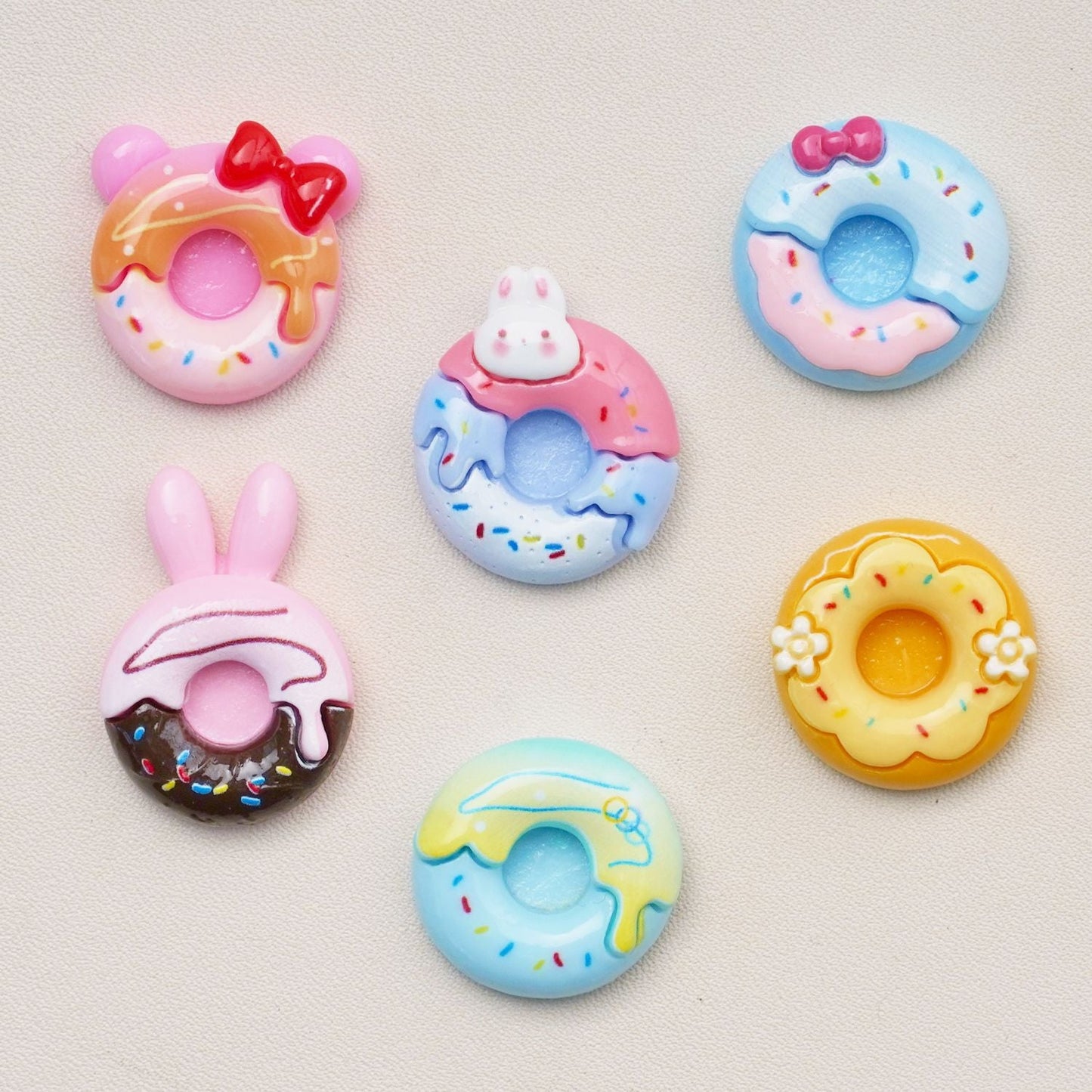 10 PCS Cartoon Resin Charms