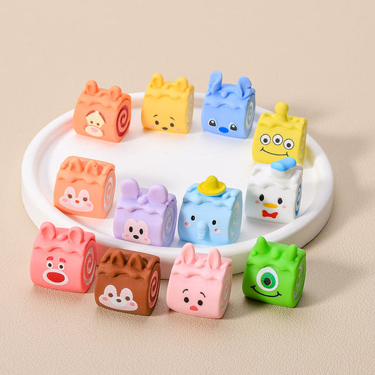 10 PCS Cartoon Resin Charms