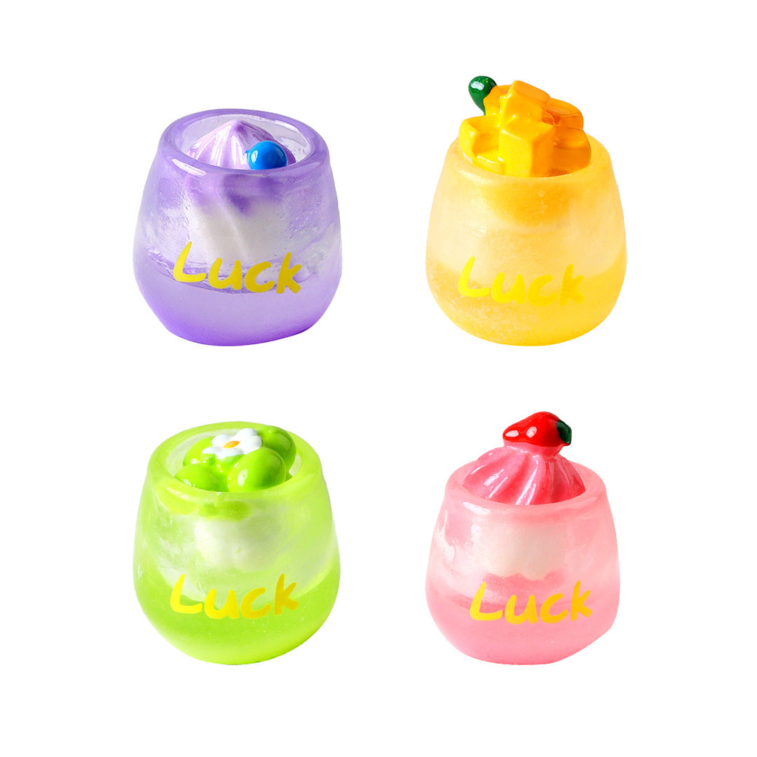 Micro Landscape Creative Summer Fruit Ice Cup, Pendant Mini Car Desktop Ornament