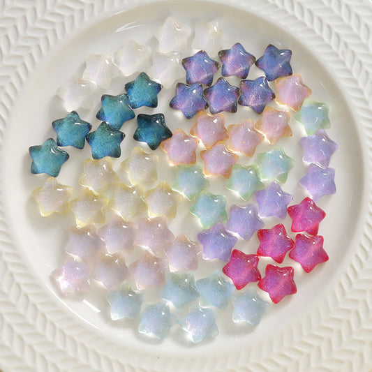 30PCS Starry Sky Streamer Symphony Cute Pentagram Patch DIY Resin Accessories