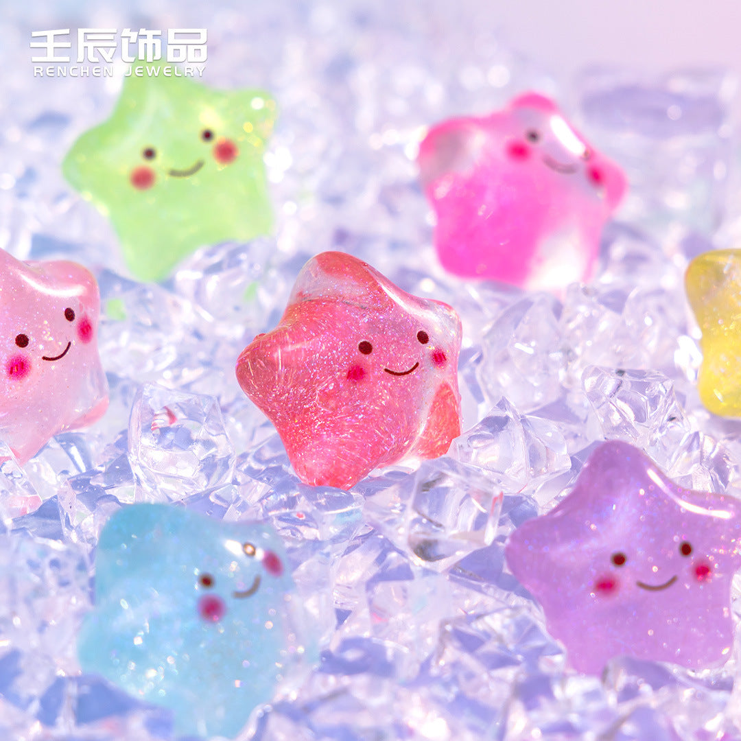 Cartoon handmade luminous sparkling stars DIY