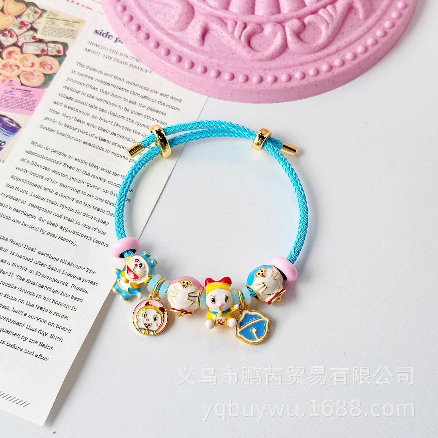 Beads Dopamine Oil Drop Hand-painted Alloy Bracelet