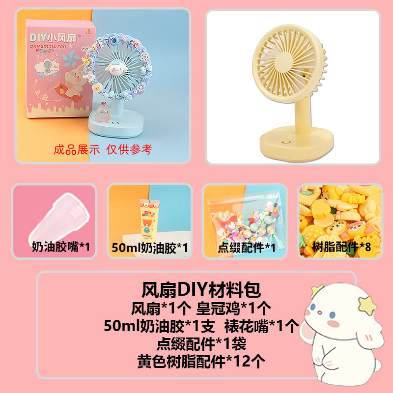 [DIY Handmade Bag Material Pack] Cream Glue Hairpin Resin Accessories Set