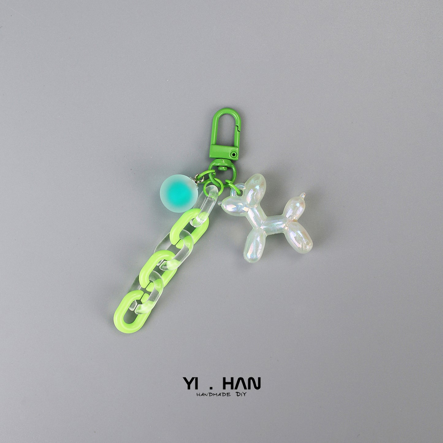 Colorful balloon dog keychain