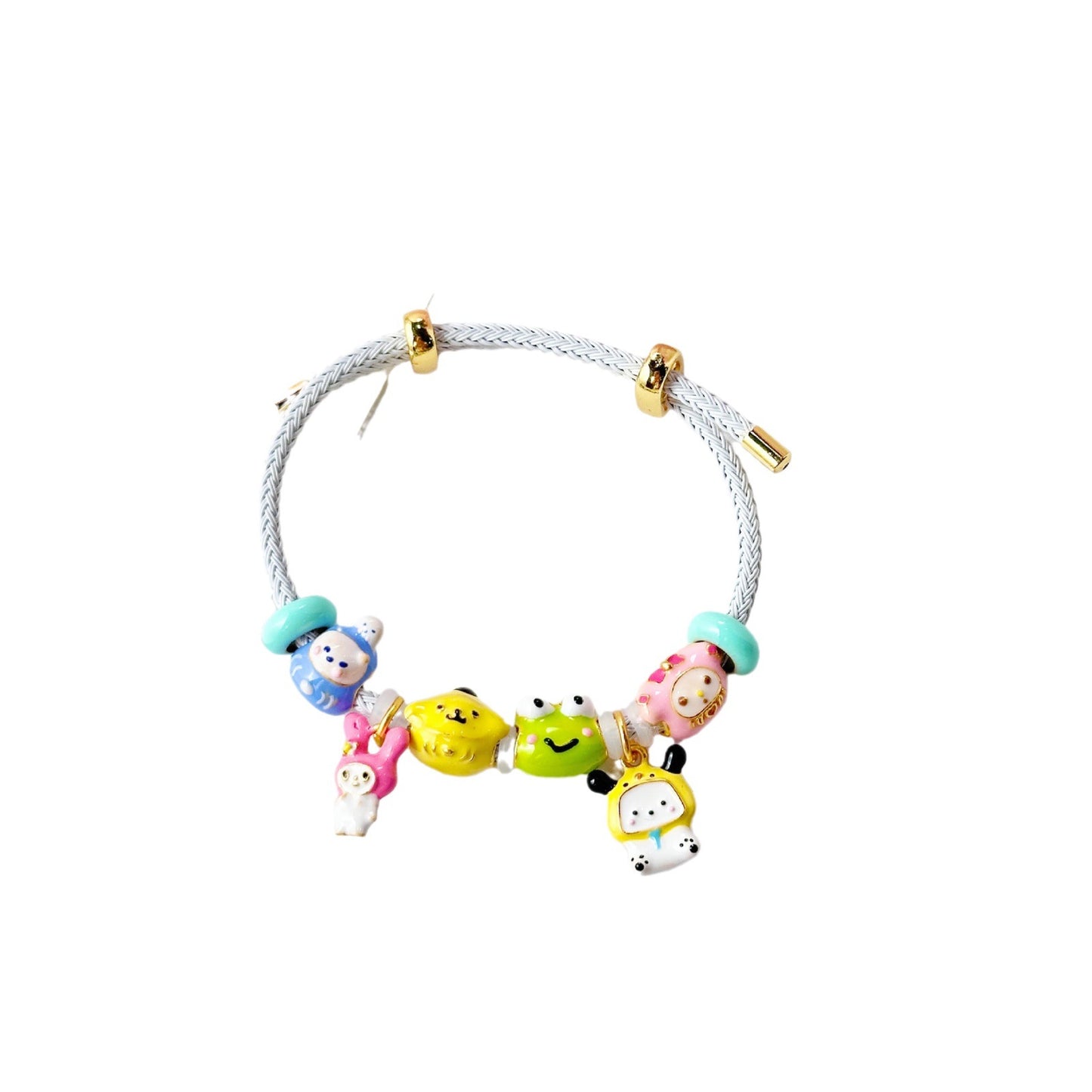 Beads Dopamine Oil Drop Hand-painted Alloy Bracelet