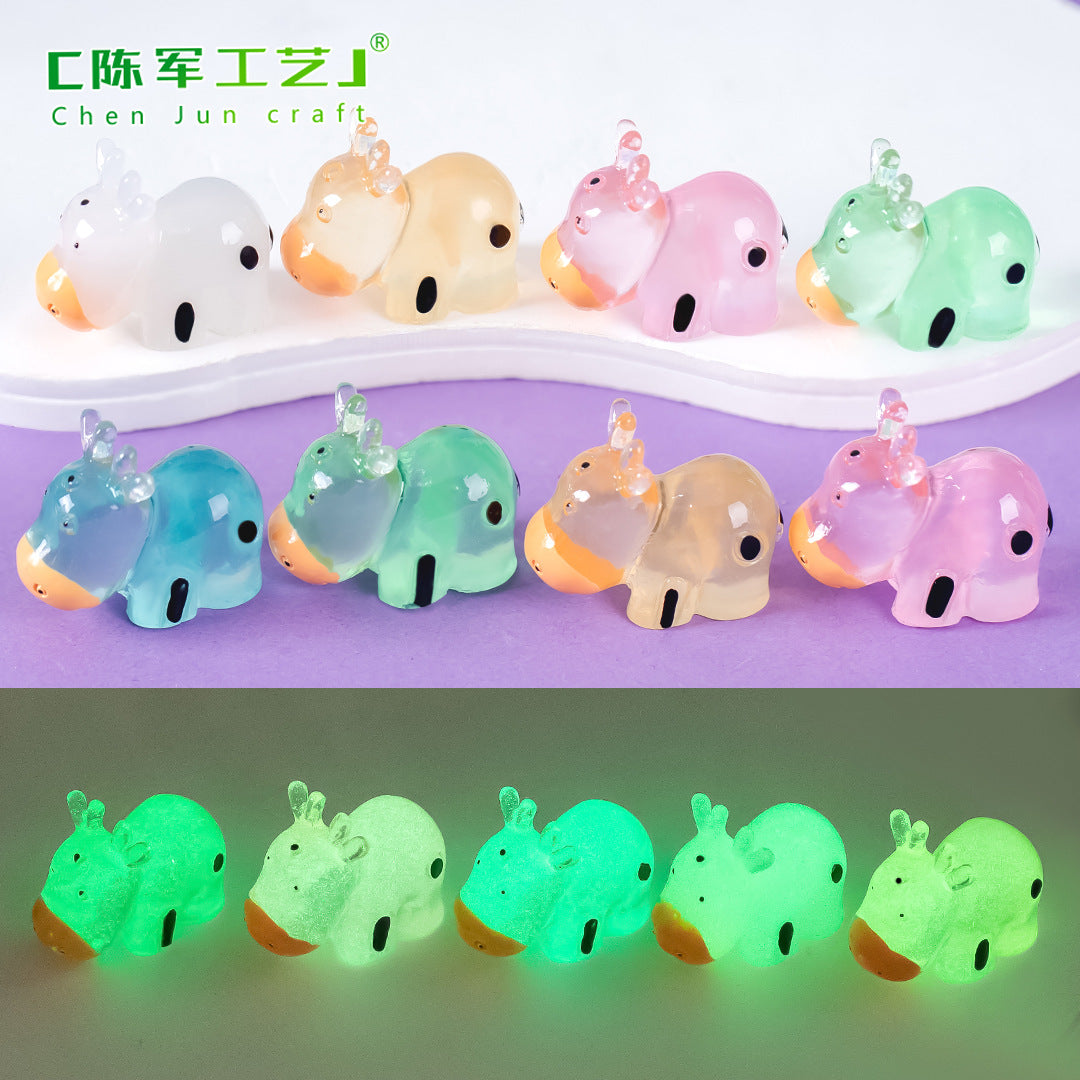 Cute luminous cow doll desktop ornament