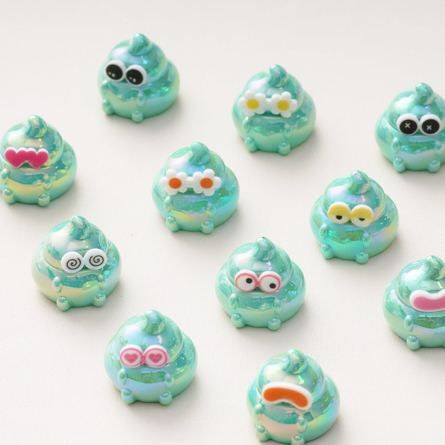 10 PCS Cartoon Resin Charms for DIY Crafts