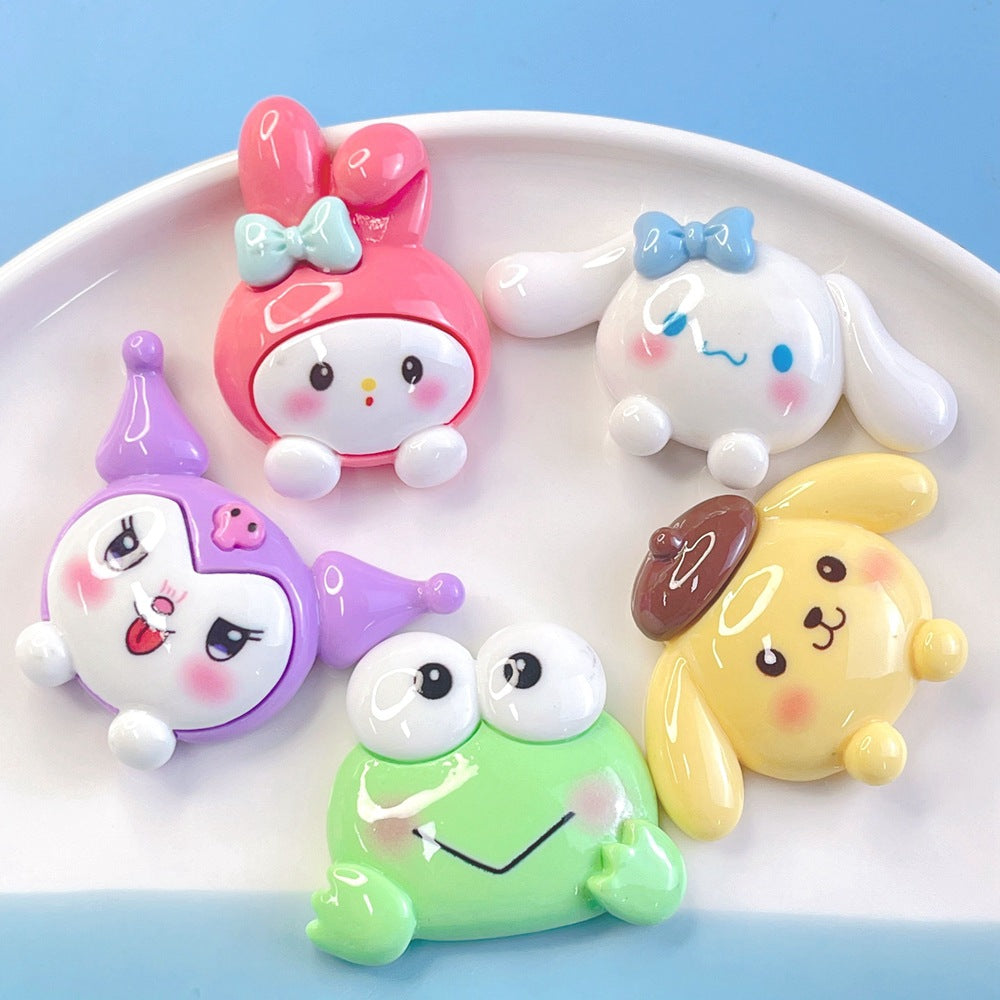 10 PCS Large Cartoon Resin Charms