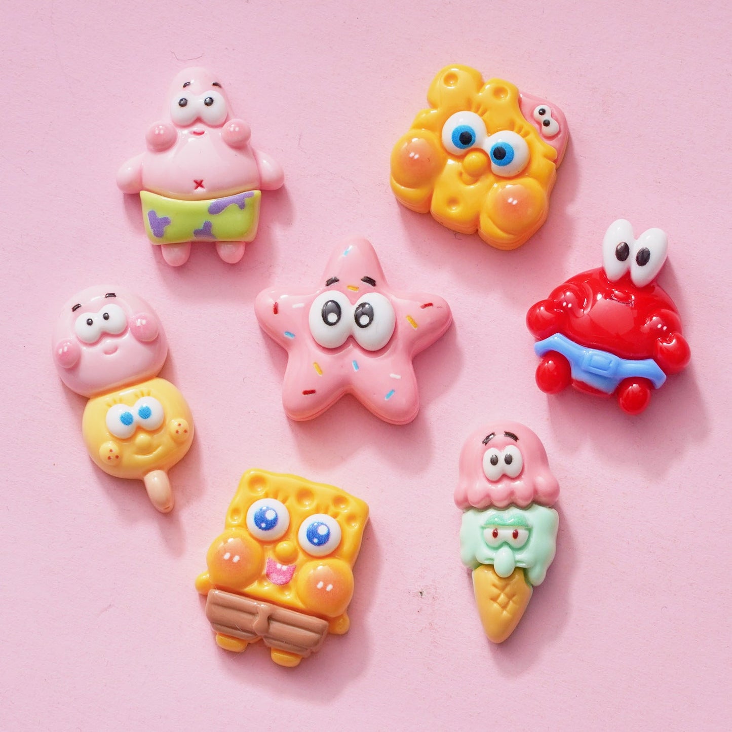 10 PCS Cartoon Resin Charms for DIY Crafts