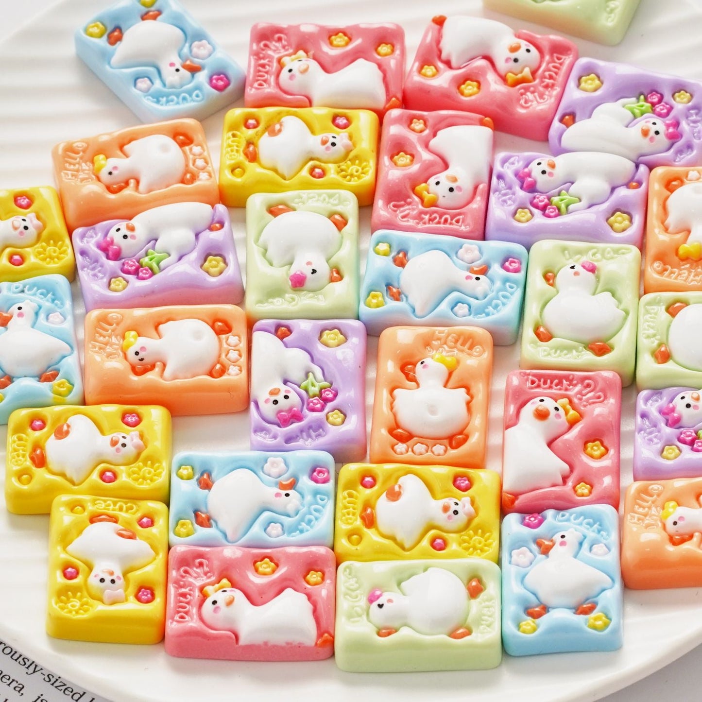 10 PCS Cartoon Resin Charms for DIY Crafts