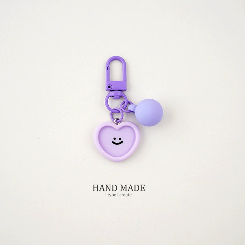 Candy-colored Macaroon Smiley Key Chain