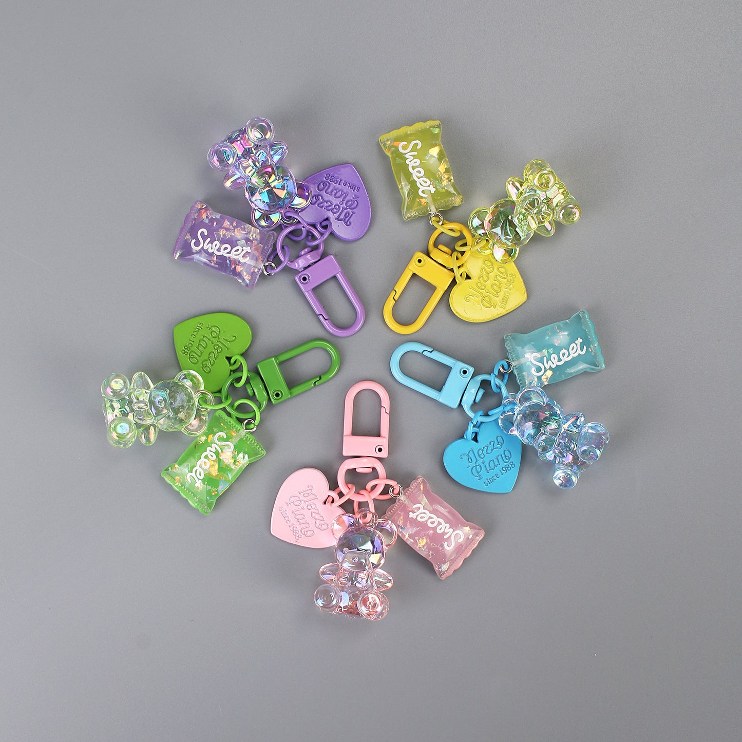 Colorful love candy keychain