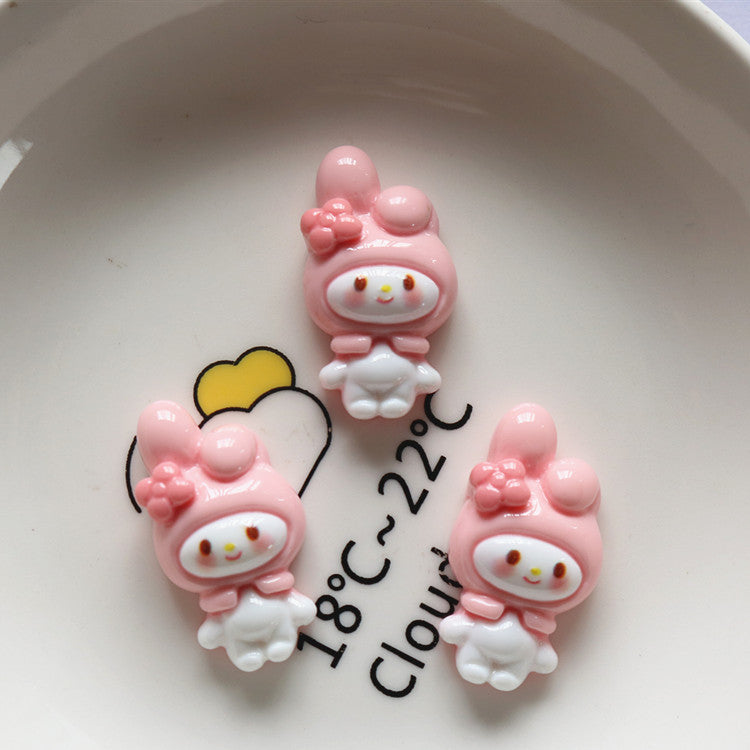 10 PCS Cartoon Resin Charms for DIY Crafts