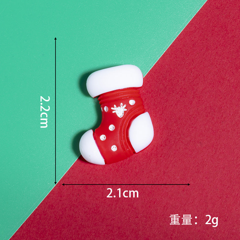 20pcs / Flat Christmas Cartoon DIY Resin Accessories