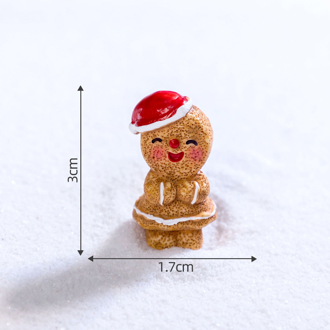 Micro Landscape Christmas Gingerbread Man DIY Ornament Accessories Mini Knickknacks