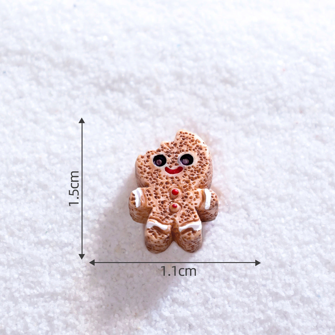 Micro Landscape Christmas Gingerbread Man DIY Ornament Accessories Mini Knickknacks