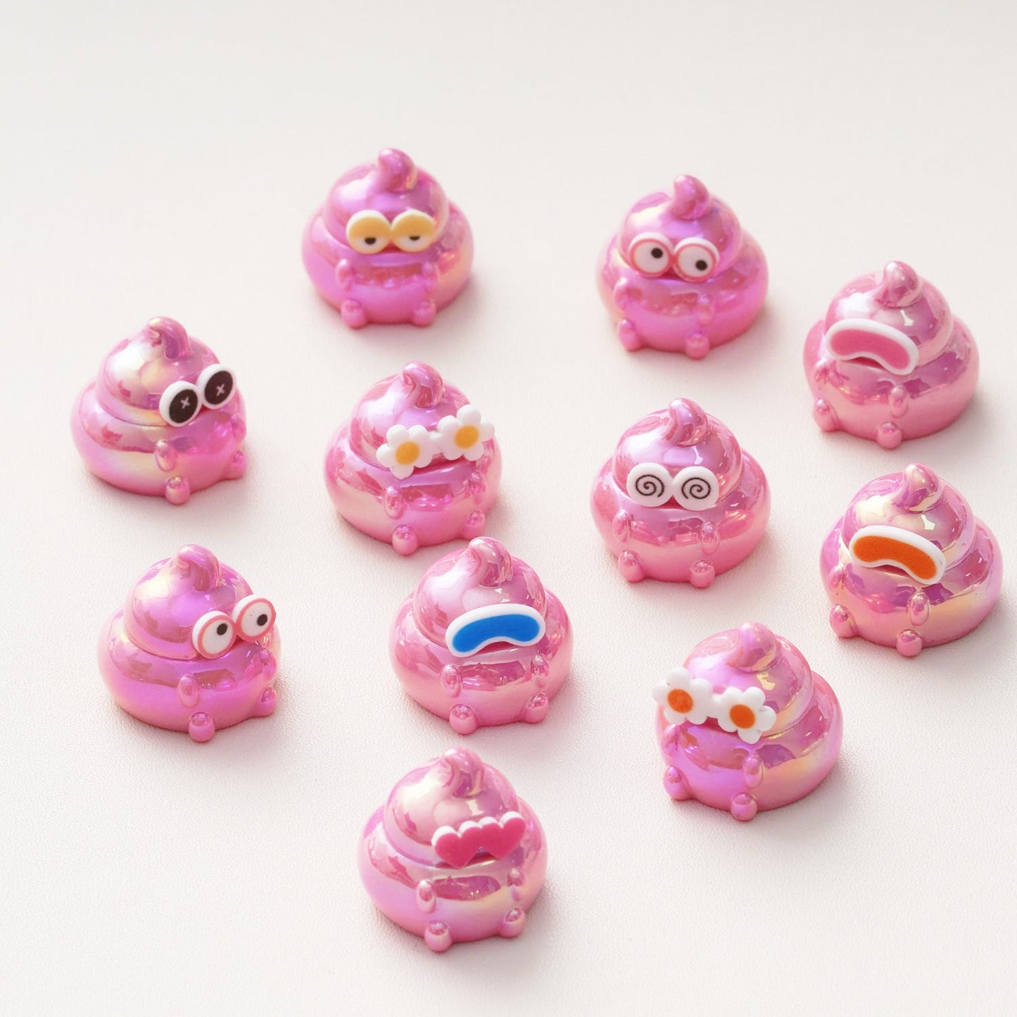 10 PCS Cartoon Resin Charms for DIY Crafts