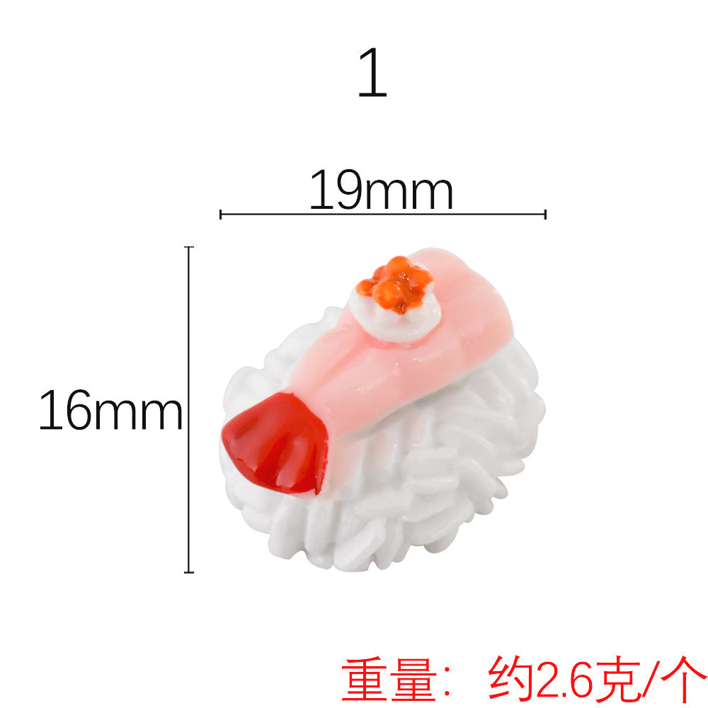 Simulation Miniature Food Game Sushi Series DIY Resin Accessories Refrigerator Sticker Handmade Material