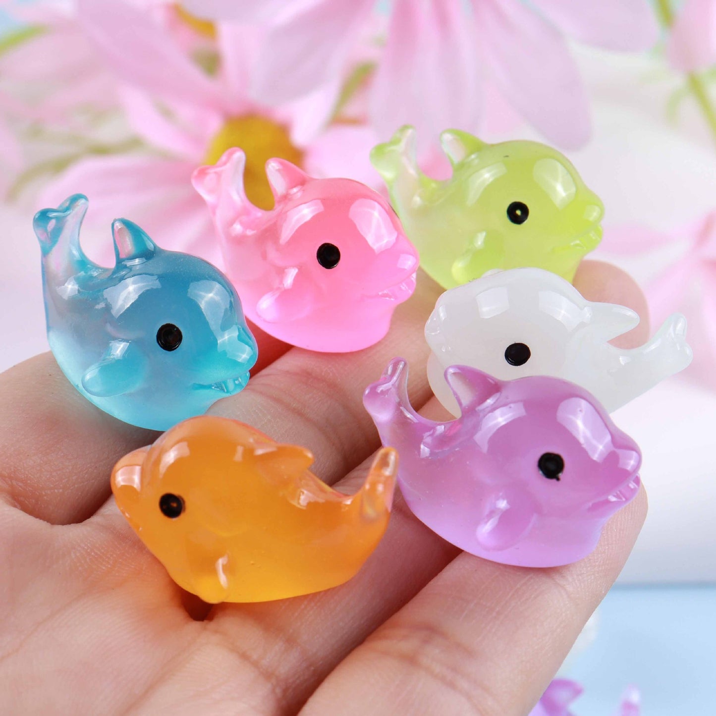 Luminous Fat Head Little Dolphin Little Whale Car Ornament