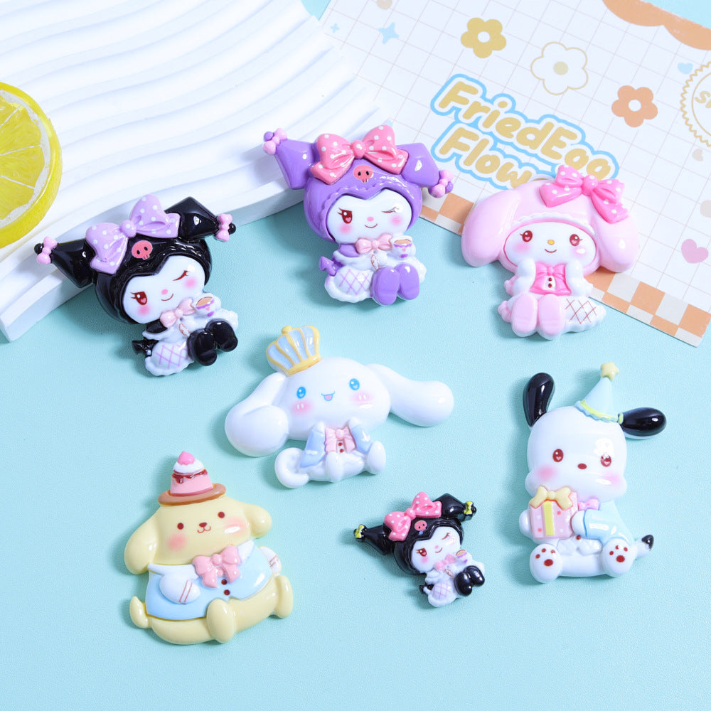 10 PCS Large Cartoon Resin Charms