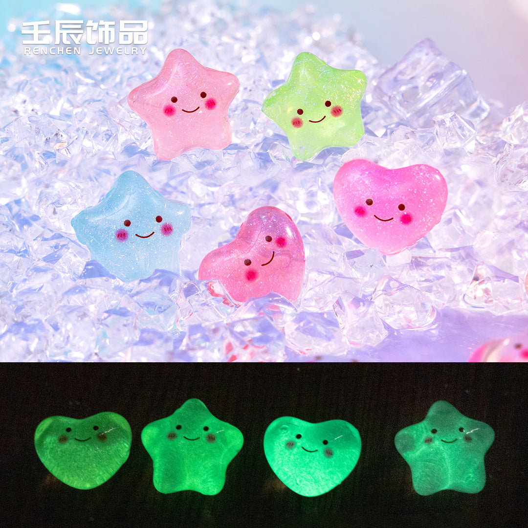 Cartoon handmade luminous sparkling stars DIY