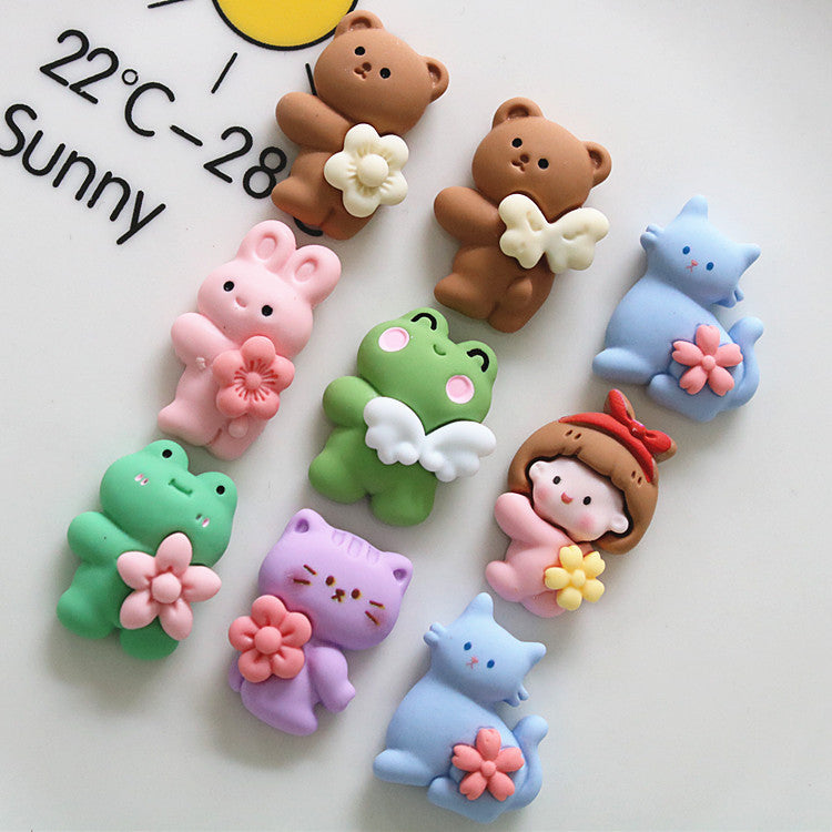 10 PCS Cartoon Resin Charms for DIY Crafts