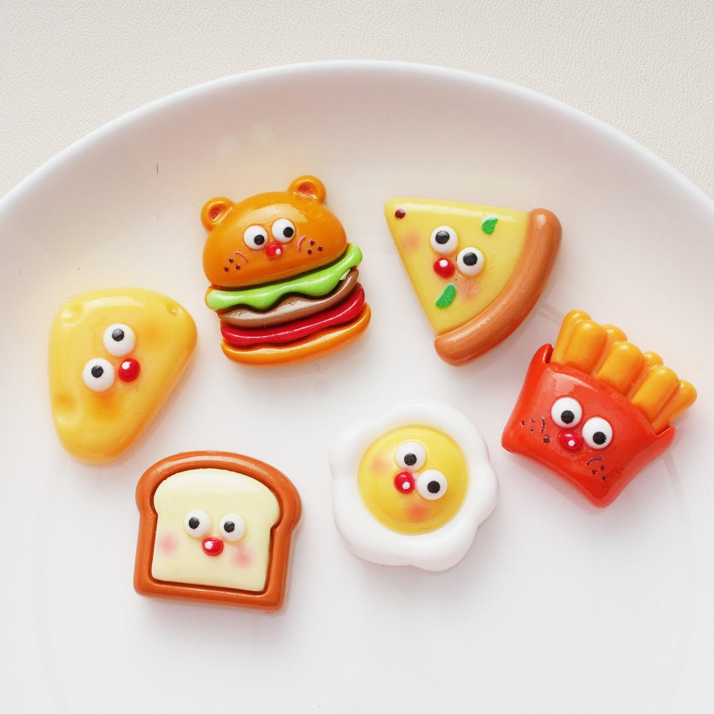 10 PCS Cartoon Resin Charms for DIY Crafts