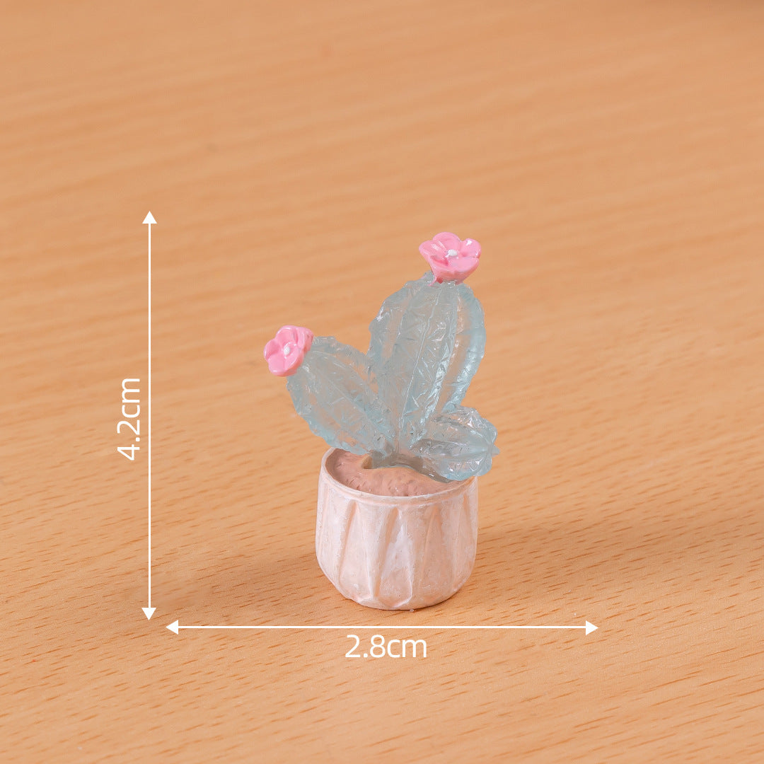 Fluorescent Simulation Cactus Gardening Baby House Decoration Accessories Desktop Mini Ornament