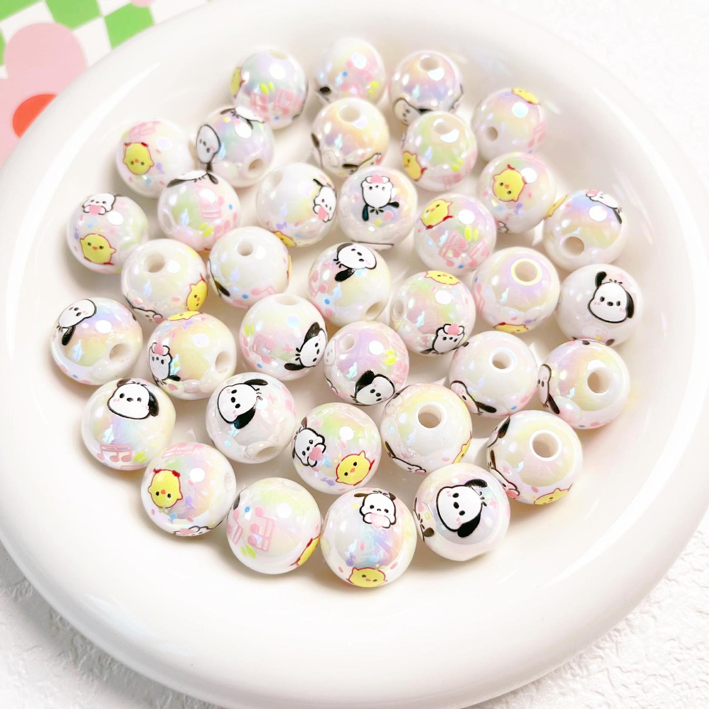 Cute Cartoon Round Beads