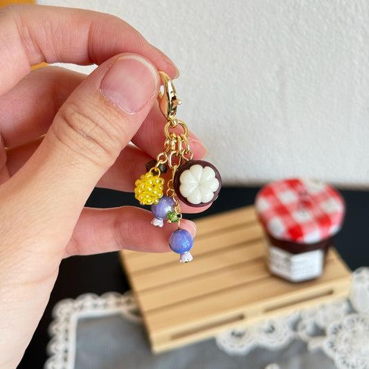 Blueberry Mangosteen Storage Bag Zipper Mobile Phone Pendant Pendant
