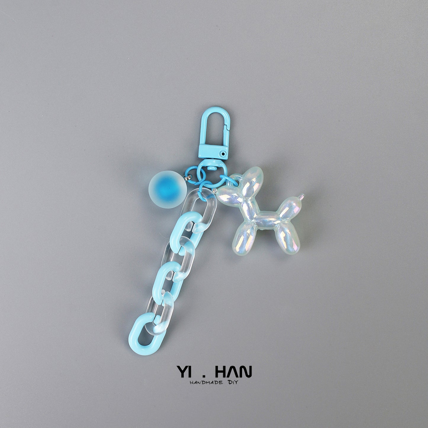 Colorful balloon dog keychain