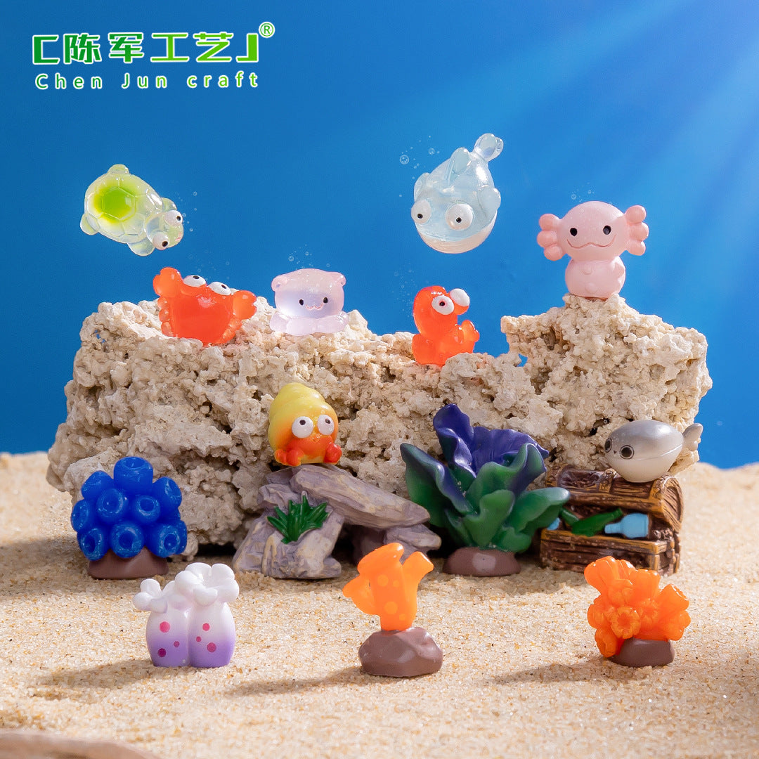 Ocean Animals Coral Fish DIY Beach Landscaping Accessories, Mini Ornaments