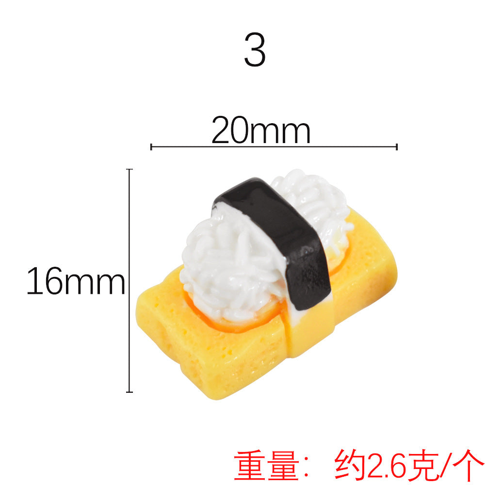 Simulation Miniature Food Game Sushi Series DIY Resin Accessories Refrigerator Sticker Handmade Material