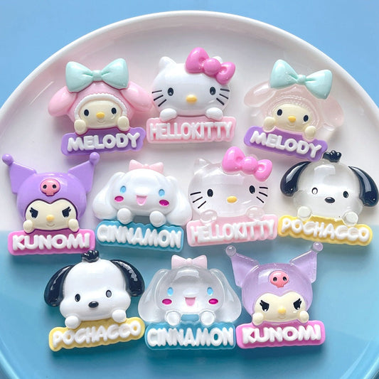 10 PCS Large Cartoon Resin Charms