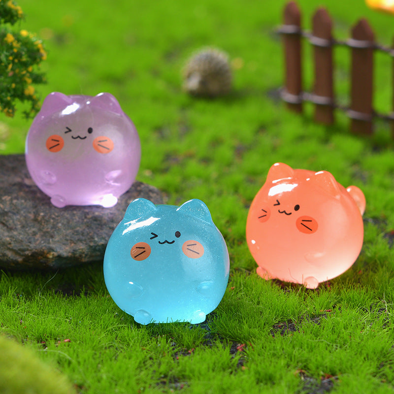 10Pcs Luminous Kitten Ornament