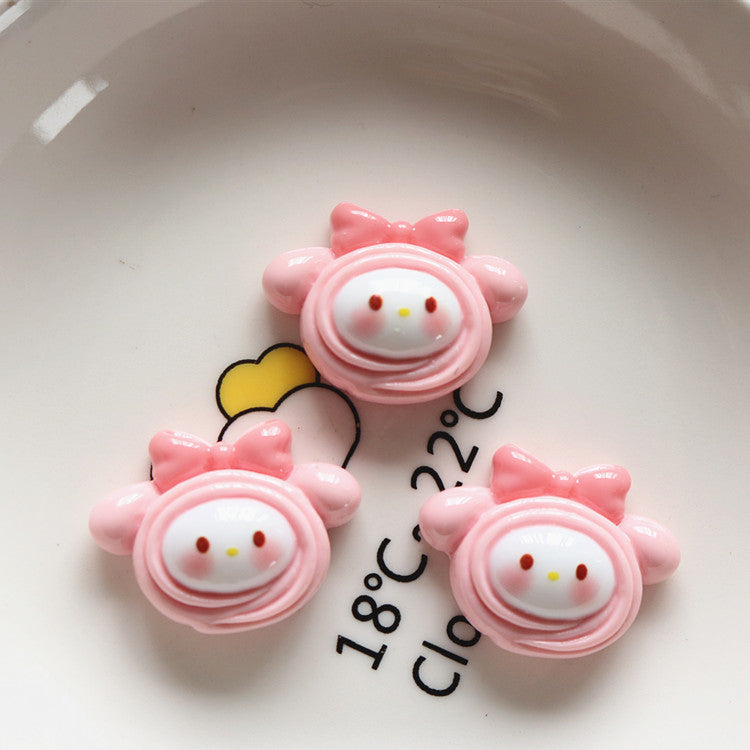 10 PCS Cartoon Resin Charms for DIY Crafts