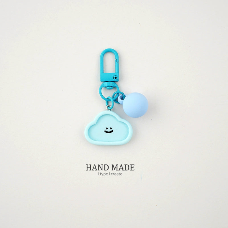 Candy-colored Macaroon Smiley Key Chain