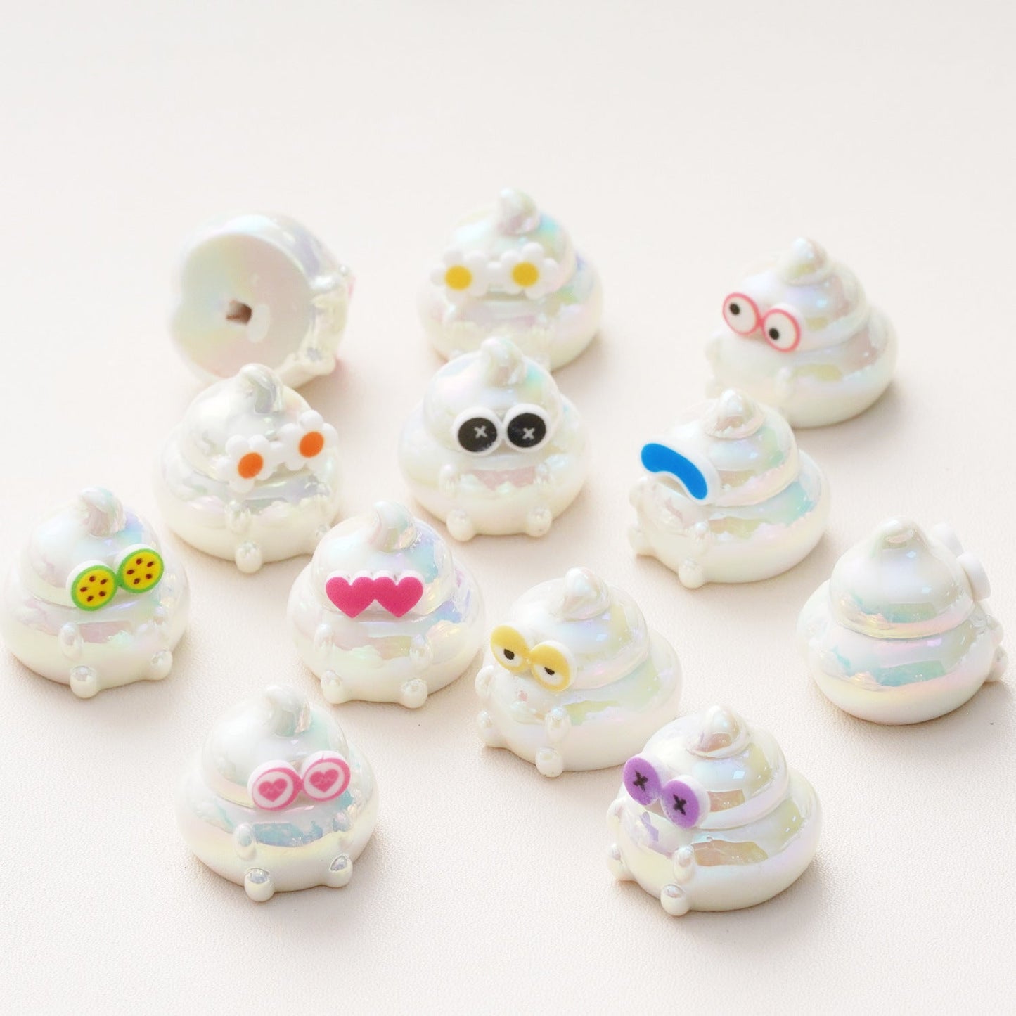 10 PCS Cartoon Resin Charms for DIY Crafts